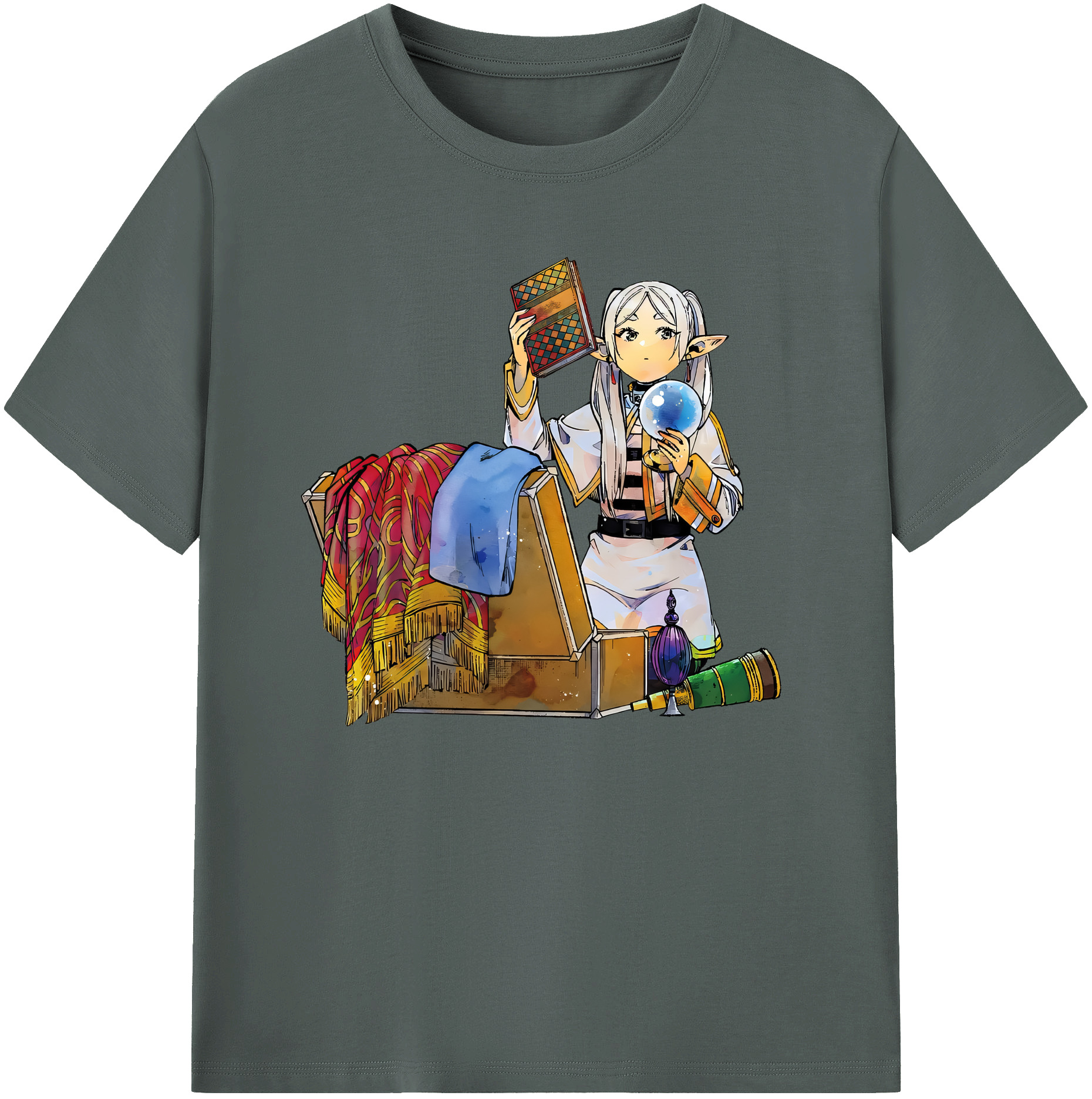 （画像用） 葬送のフリーレン Frieren 綿100％ メンズ半袖Tシャツ｜肌触りやわらか＆通気性